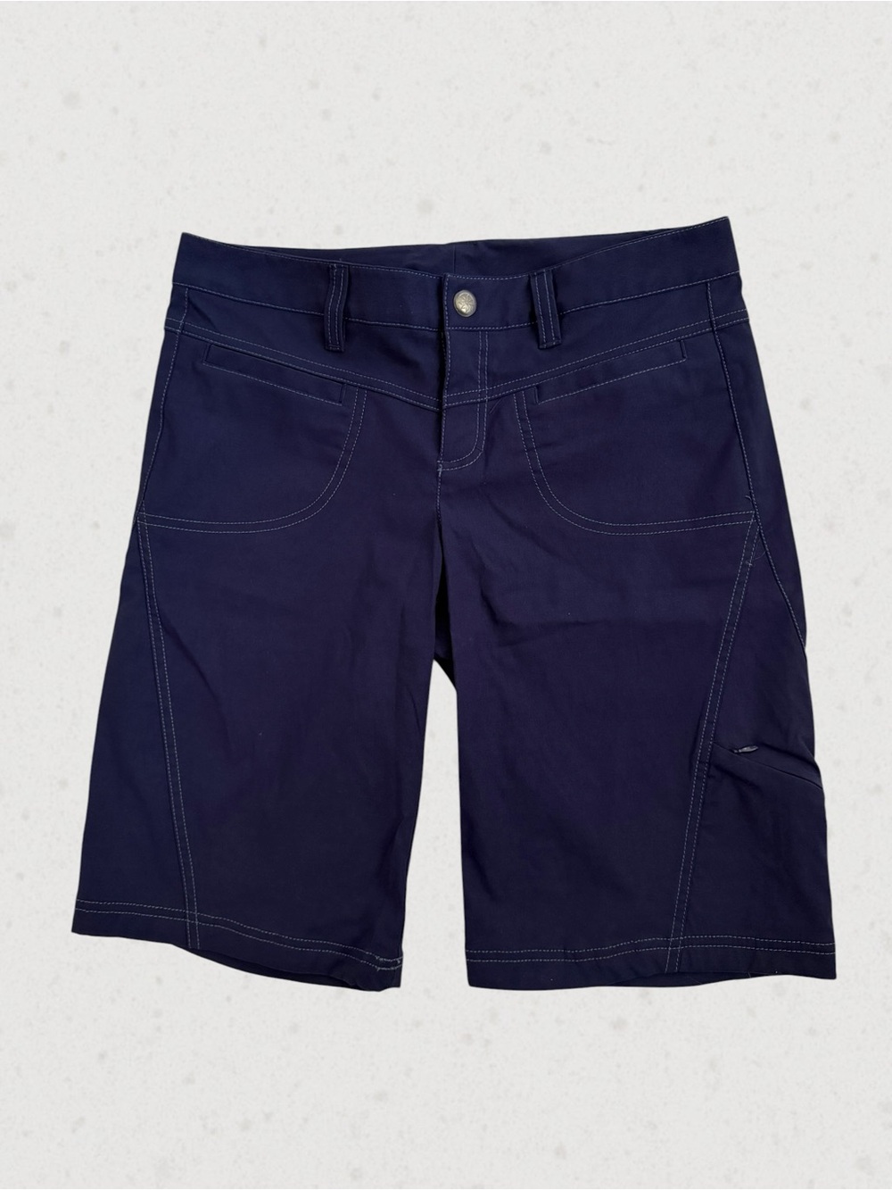 Athleta Navy Blue Dipper Athletic Bermuda Hiking Shorts  6